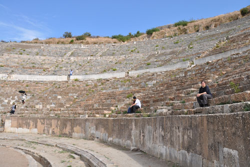 In the big amphitheater